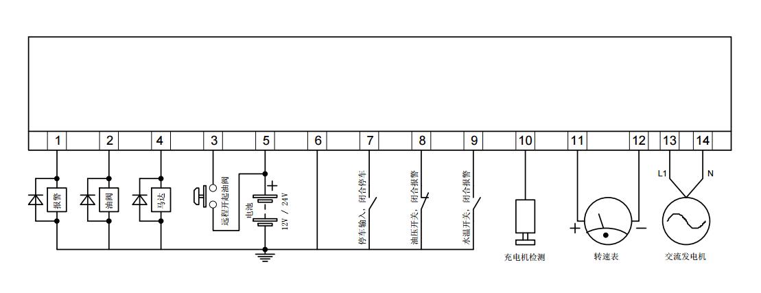 英國深海DSE 501K接線圖說明